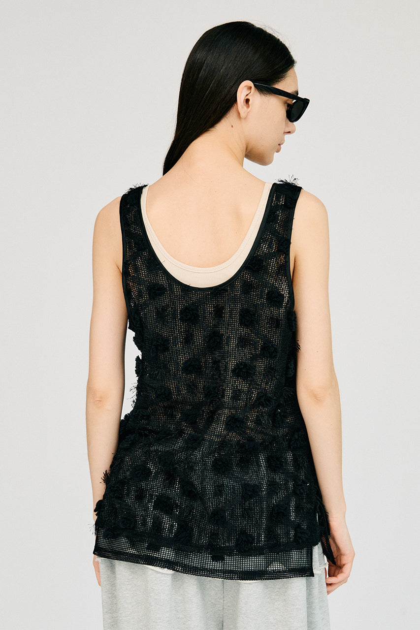 Flower Mesh Layer Tank - 26SUMMER 2nd