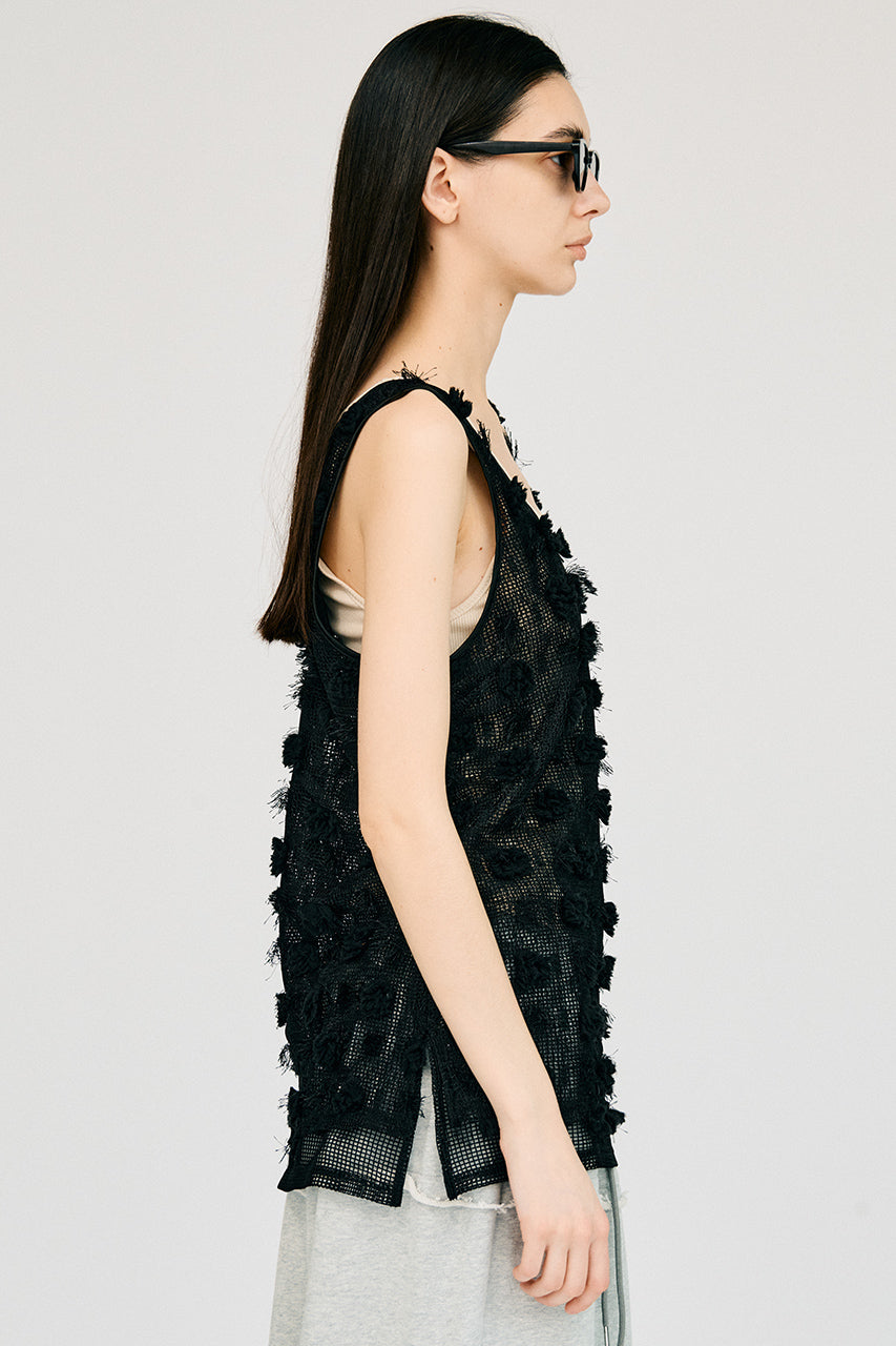 Flower Mesh Layer Tank - 26SUMMER 2nd