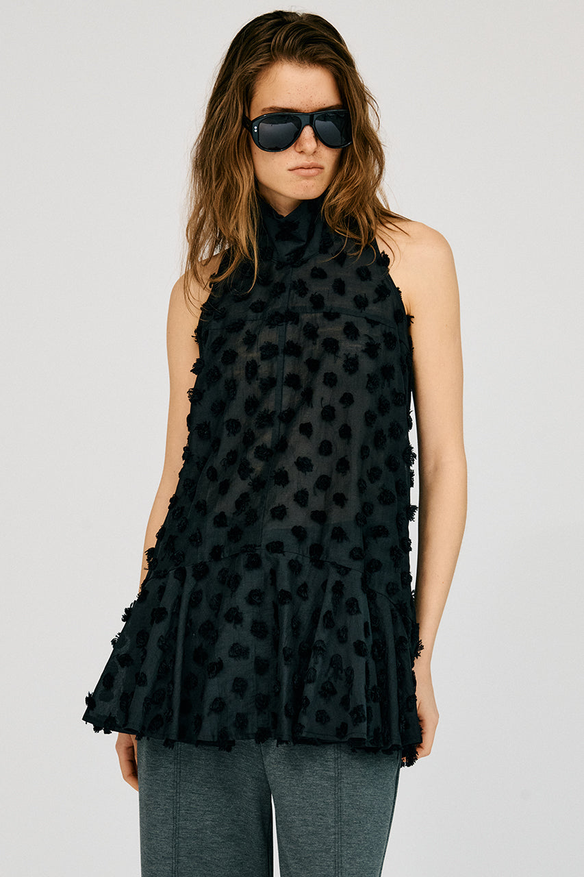 Dot Jacquard High-Neck Tunic - 26SUMMER 2nd