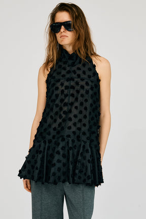 Dot Jacquard High-Neck Tunic - 26SUMMER 2nd