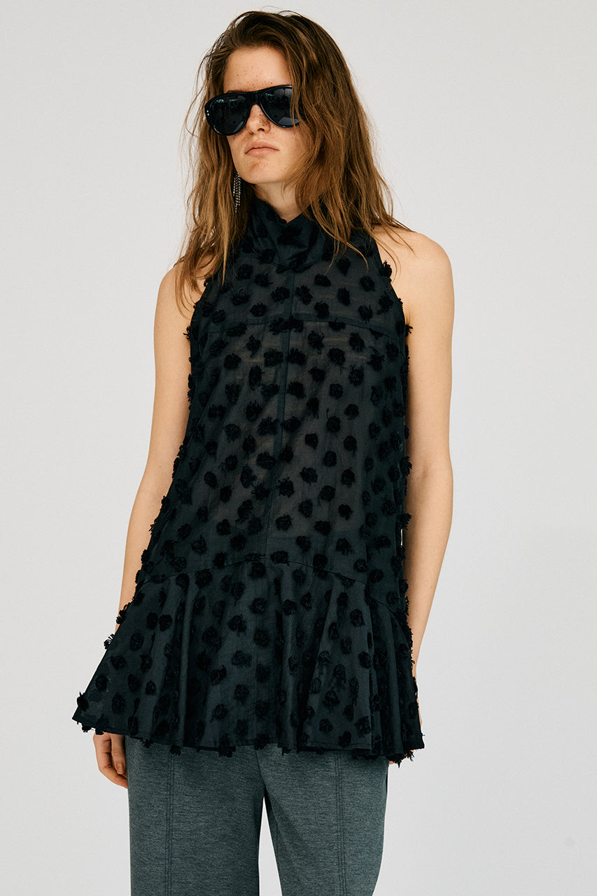 Dot Jacquard High-Neck Tunic - 26SUMMER 2nd