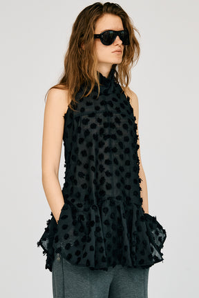 Dot Jacquard High-Neck Tunic - 26SUMMER 2nd