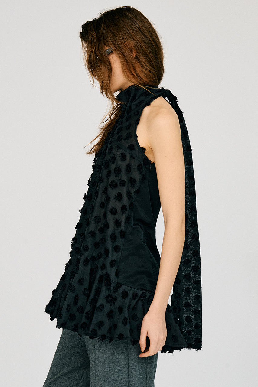 Dot Jacquard High-Neck Tunic - 26SUMMER 2nd