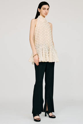 Dot Jacquard High-Neck Tunic - 26SUMMER 2nd