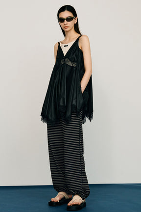 Lace Hem Volume Tunic