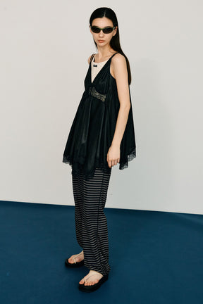 Lace Hem Volume Tunic