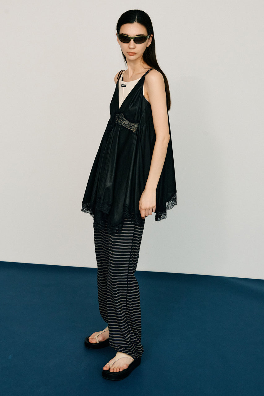 Lace Hem Volume Tunic