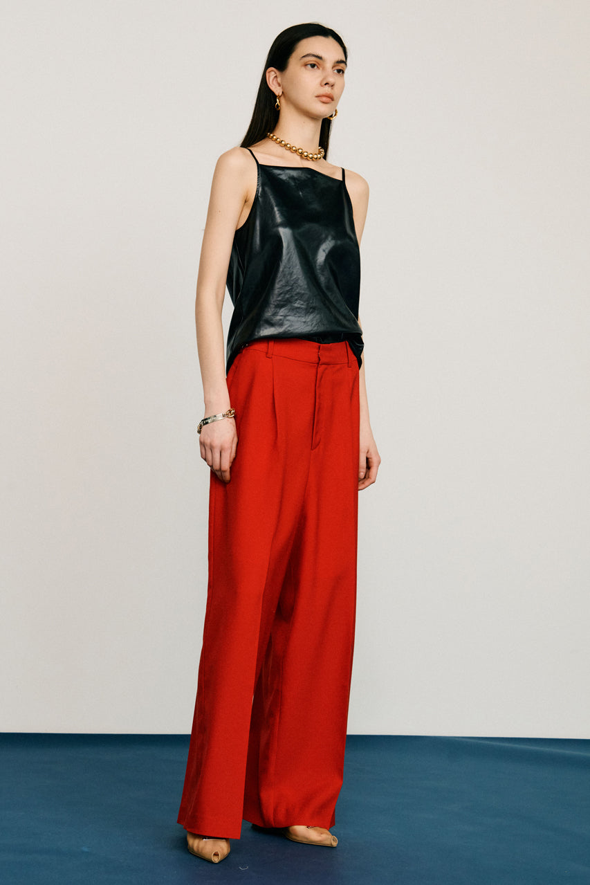 Leather Satin Camisole