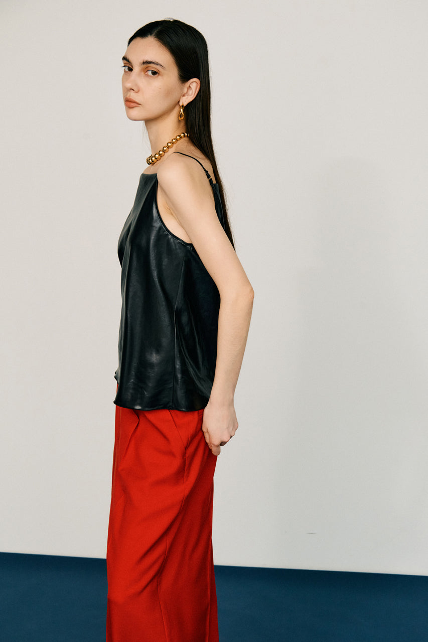 Leather Satin Camisole