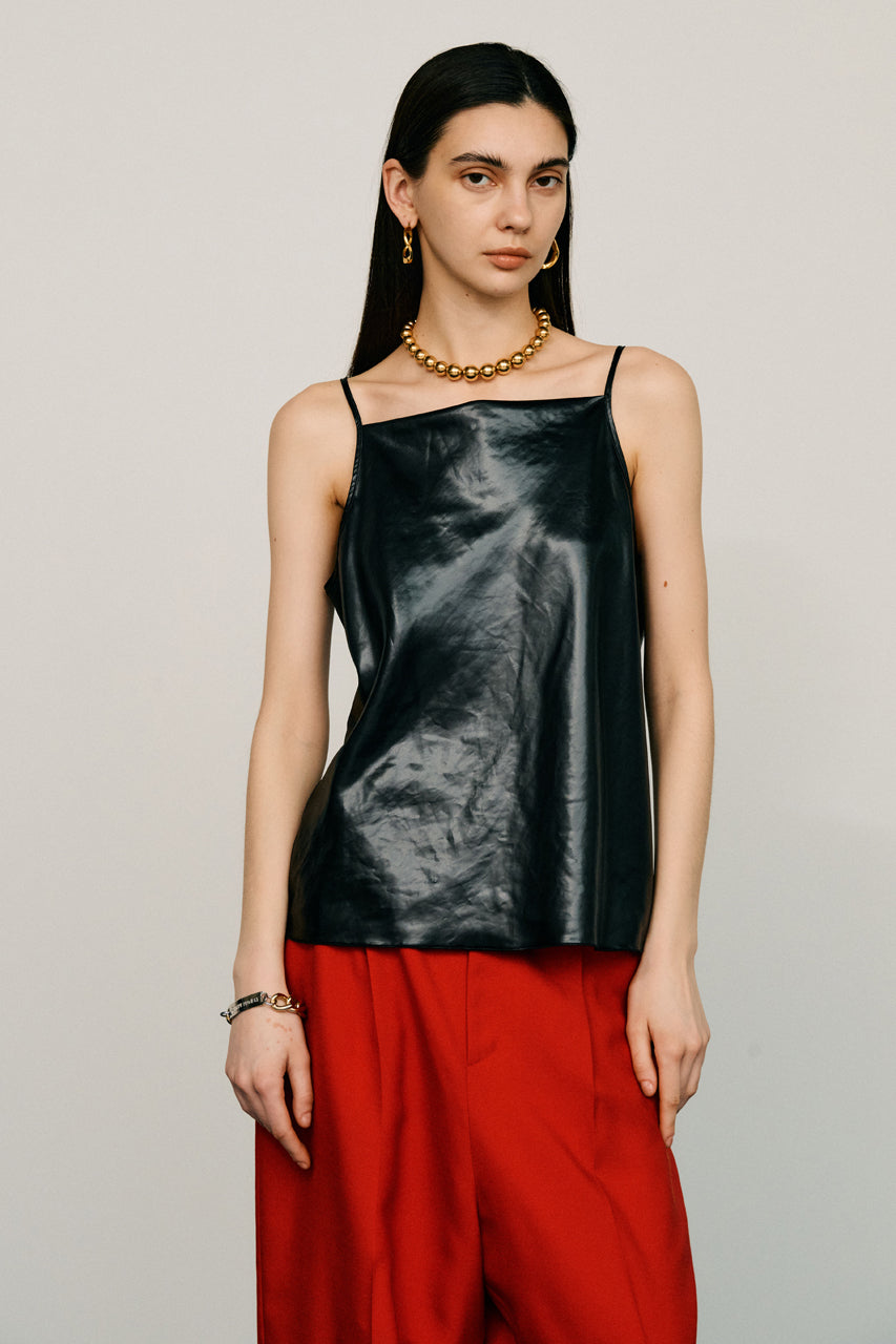 Leather Satin Camisole