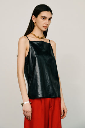 Leather Satin Camisole