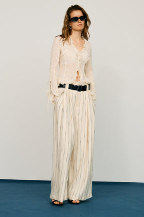 Sheer Dot Slim Shirt - PRE ORDER