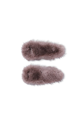 Faux Mink Hair Clips-2 Piece Set