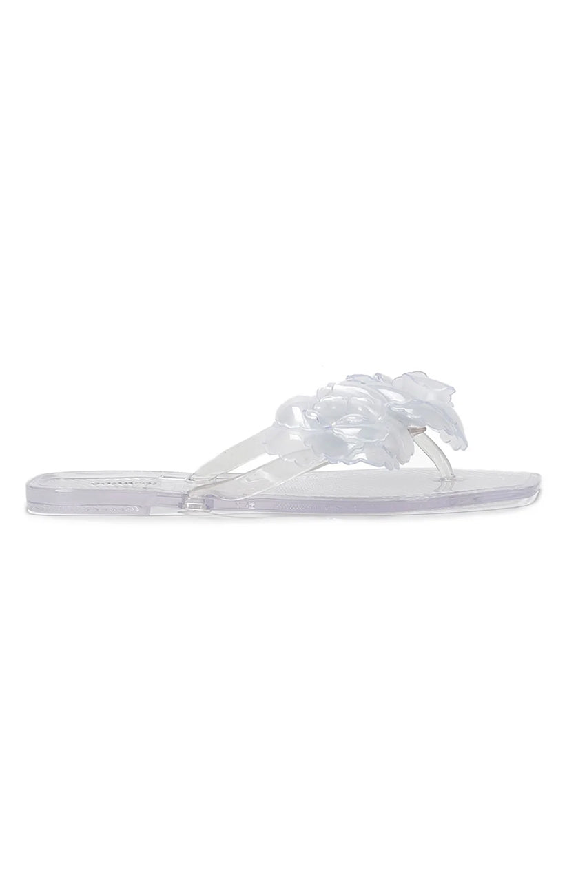 Silicon Flat Sandal With Flowers