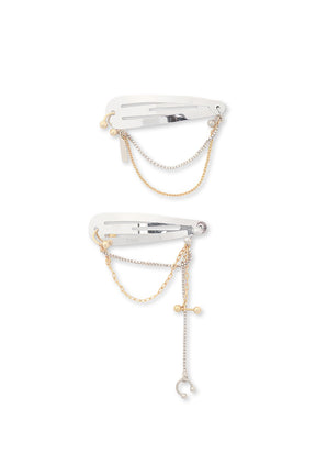 Pierced Chain Hair Clip