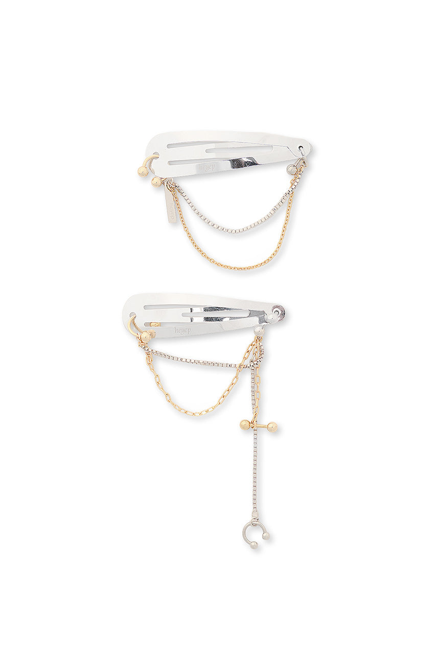 Pierced Chain Hair Clip