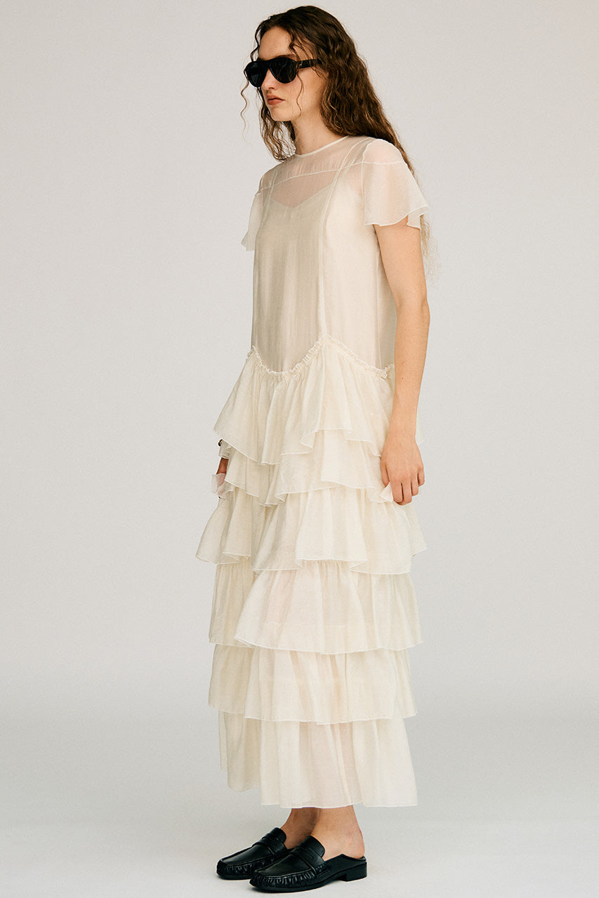 Sheer Tiered Dress - 2026AUTUMN