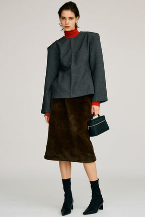 Docking Fur Skirt - 2026AUTUMN