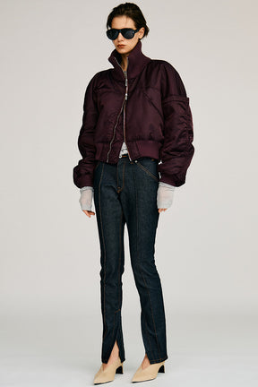 Zipped Hem Skinny Denim - 2026AUTUMN