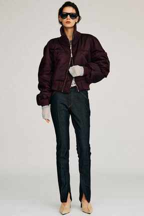 Zipped Hem Skinny Denim - 2026AUTUMN