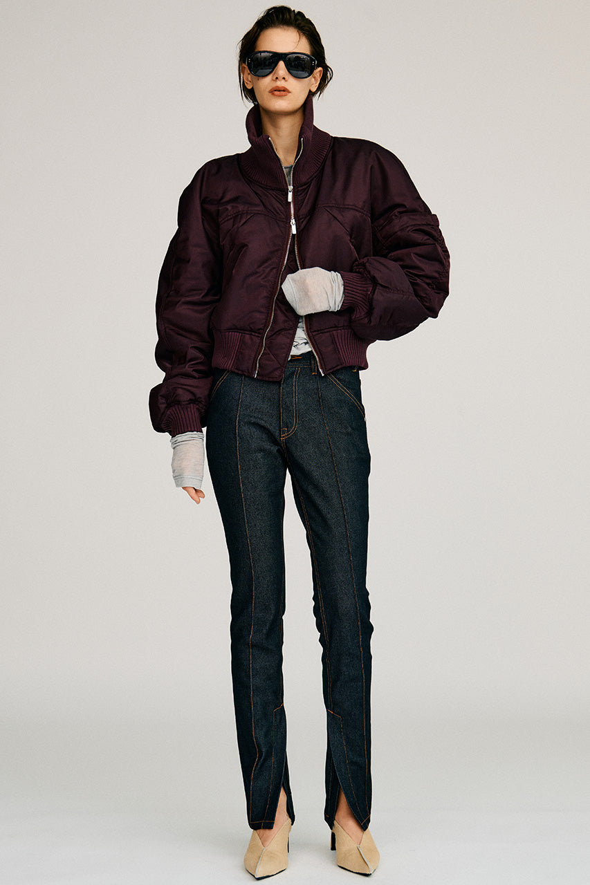 Zipped Hem Skinny Denim - 2026AUTUMN