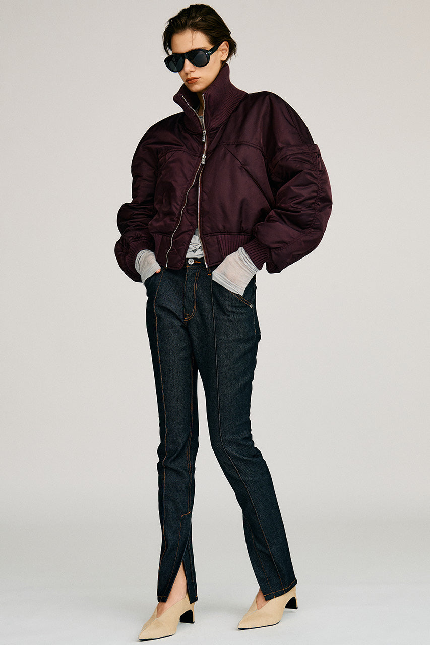 Zipped Hem Skinny Denim - 2026AUTUMN
