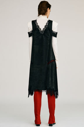 Drop Hem Lingerie Dress - 2026AUTUMN