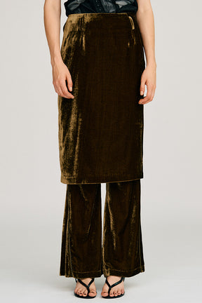 Layered Velour Pants - 2026AUTUMN