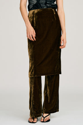 Layered Velour Pants - 2026AUTUMN