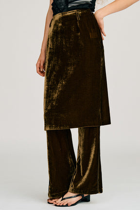 Layered Velour Pants - 2026AUTUMN