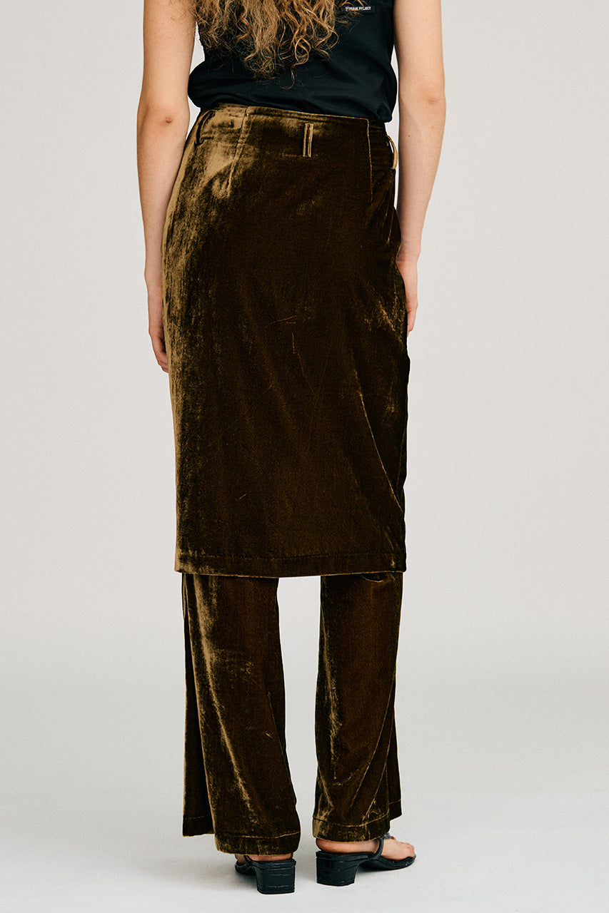 Layered Velour Pants - 2026AUTUMN