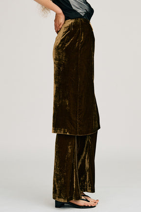 Layered Velour Pants - 2026AUTUMN