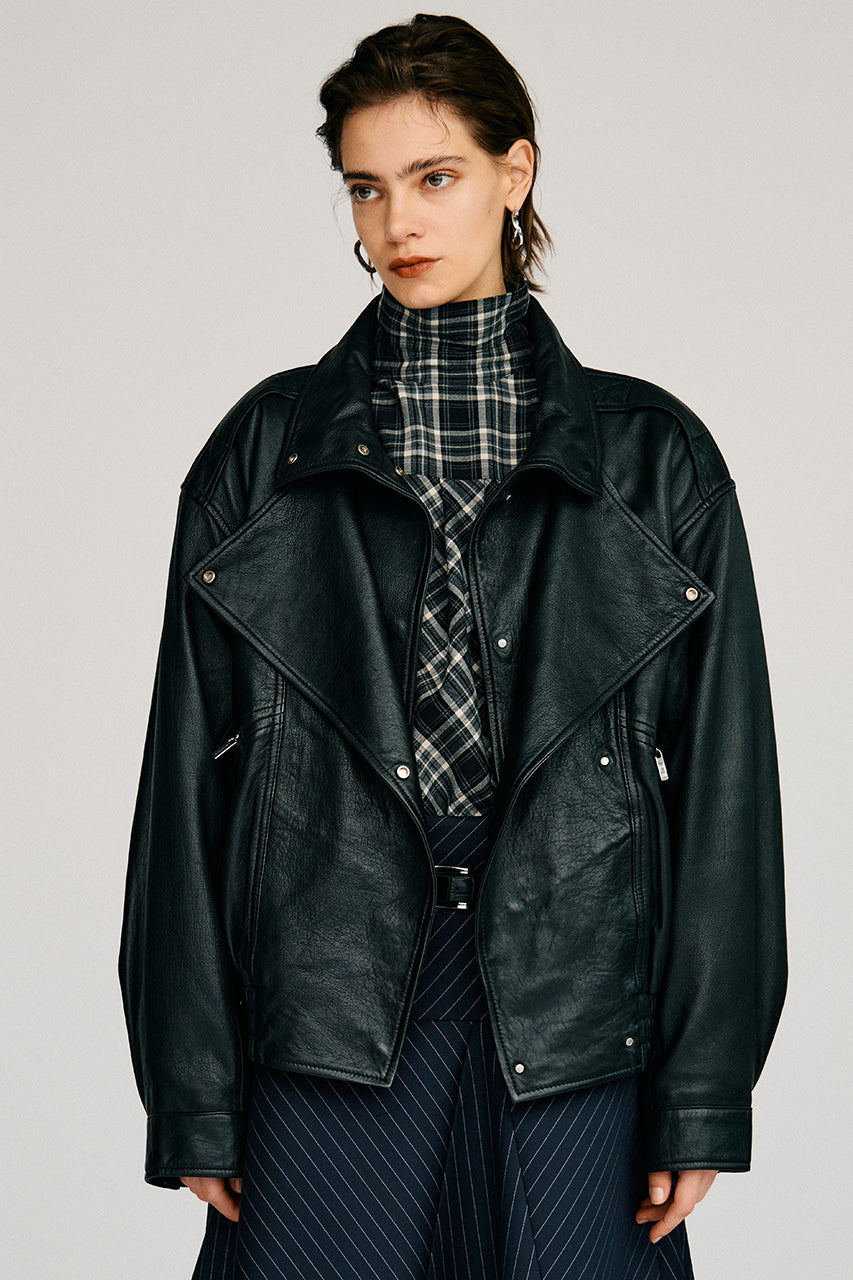 Sheep Leather Bomber Jacket - 2026AUTUMN