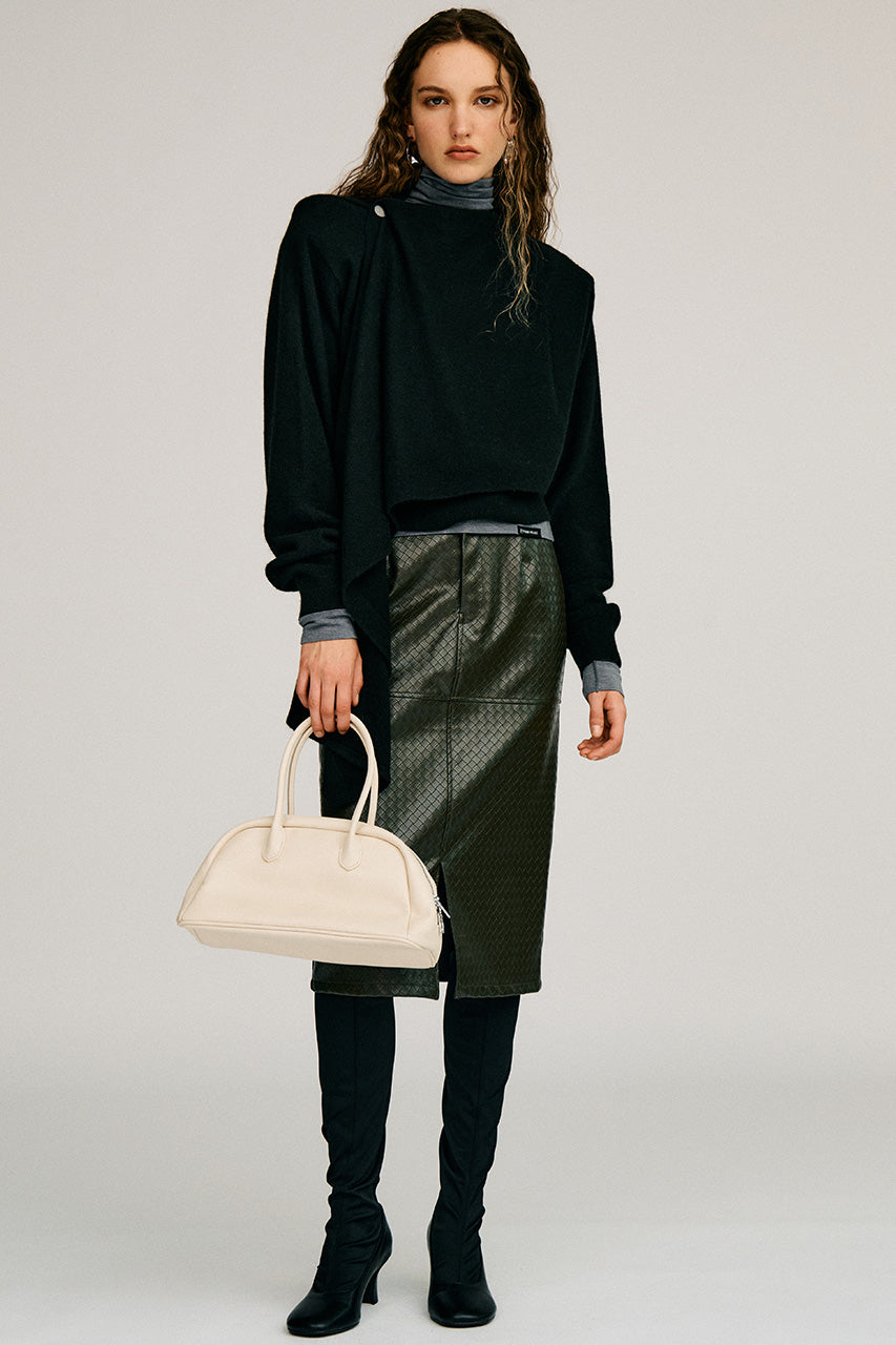 Belt Combination Faux Leather Skirt - 2026AUTUMN