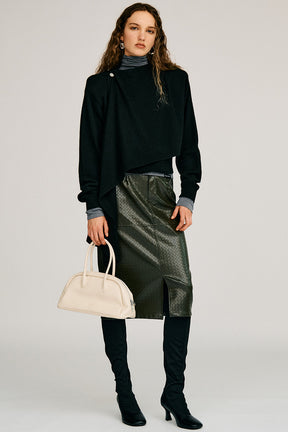 Belt Combination Faux Leather Skirt - 2026AUTUMN