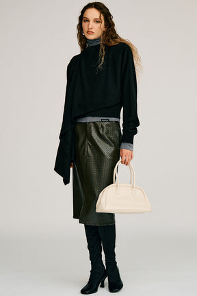 Belt Combination Faux Leather Skirt - 2026AUTUMN