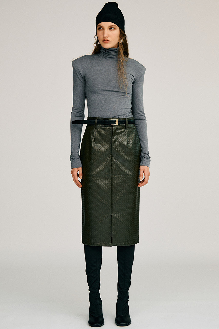 Power Shoulder High-Neck Top - 2026AUTUMN