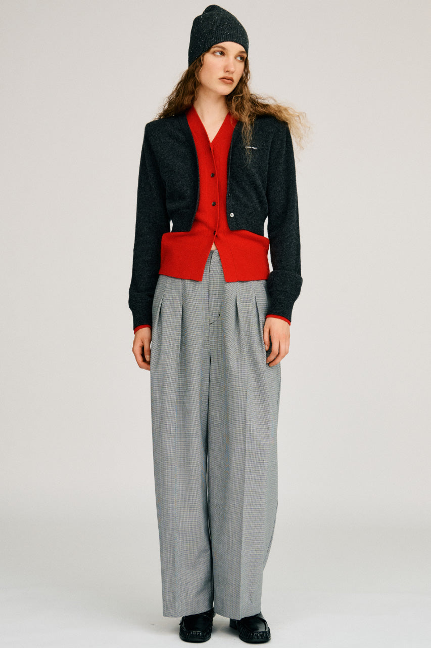 Pin Check Cocoon Pants - 2026AUTUMN