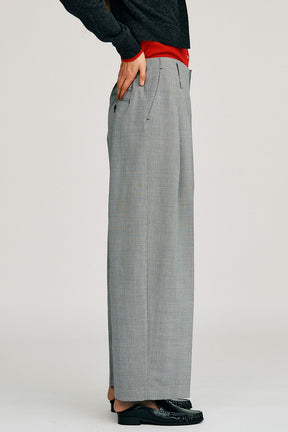 Pin Check Cocoon Pants - 2026AUTUMN