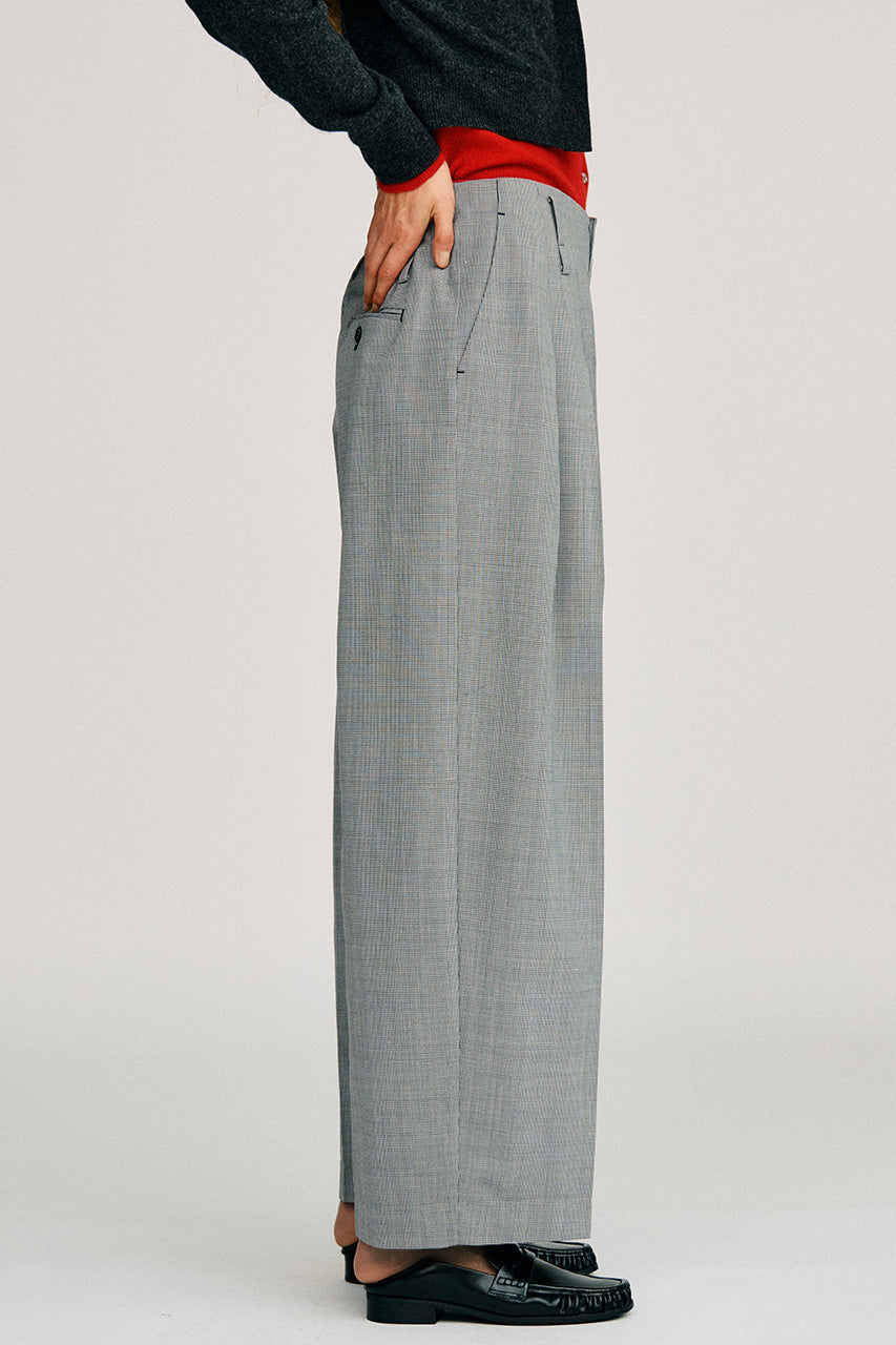 Pin Check Cocoon Pants - 2026AUTUMN