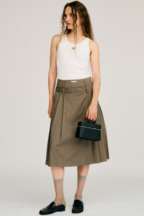 Double-Waist Pleated Skirt - 2026AUTUMN