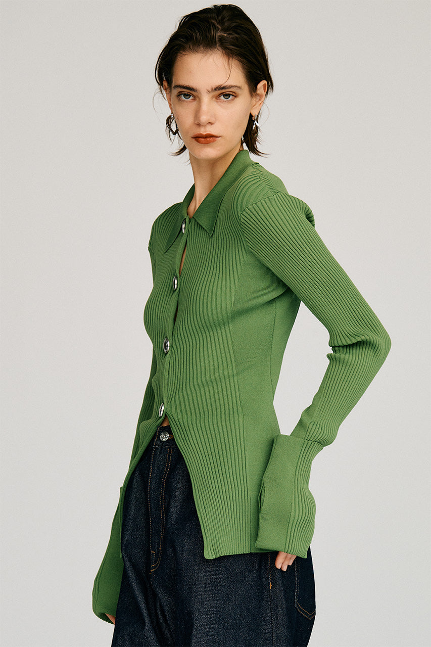 Metal Parts Knit Slim Shirt - 2026AUTUMN