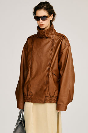 Sheep Leather Bomber Jacket - 2026AUTUMN