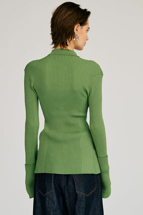 Metal Parts Knit Slim Shirt - 2026AUTUMN