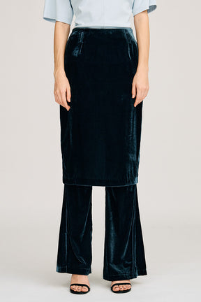 Layered Velour Pants - 2026AUTUMN