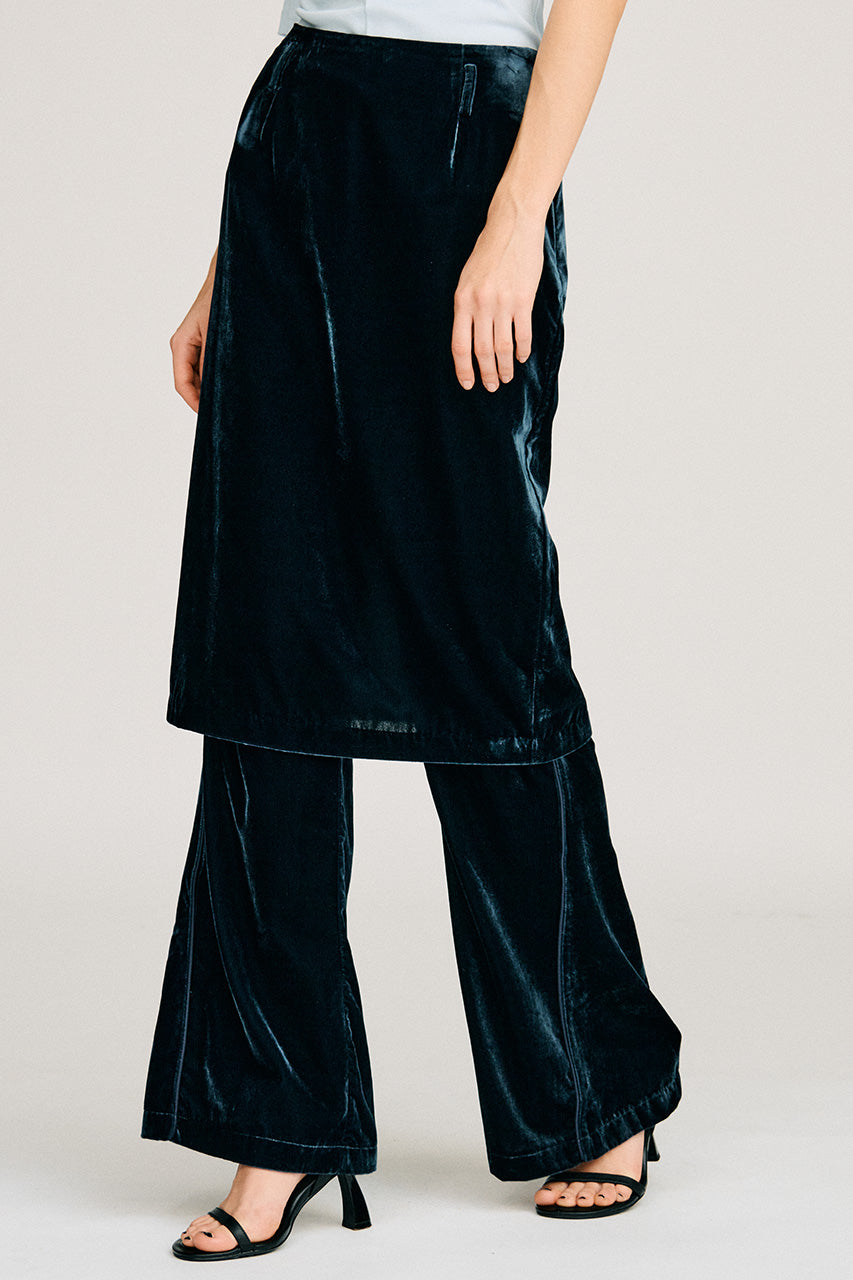 Layered Velour Pants - 2026AUTUMN