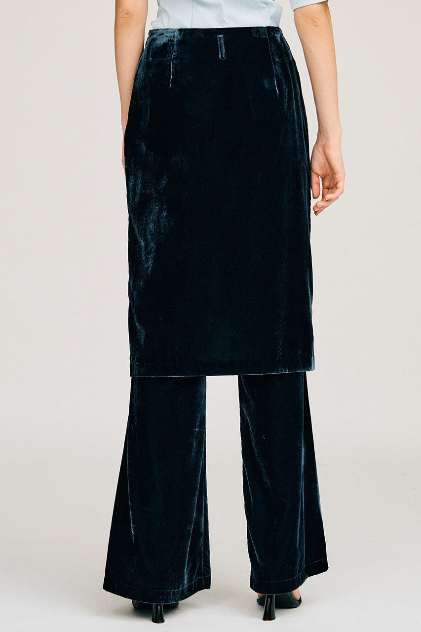 Layered Velour Pants - 2026AUTUMN