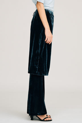 Layered Velour Pants - 2026AUTUMN