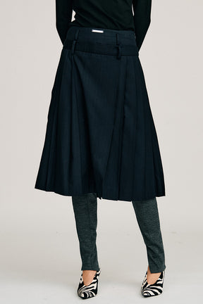 Double-Waist Pleated Skirt - 2026AUTUMN