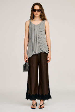 Twist Shoulder Drape Top